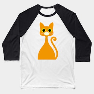 Cute Orange Tabby cat Baseball T-Shirt